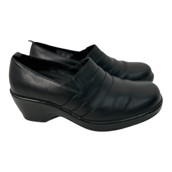 Dansko Aubrey Black Pleated Leather Clogs Made in Portugal EU Size: 39 US 8.5-9 - Picture 5 of 9